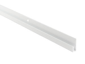 J Rail Standard Aluminium Picture Hanging Rail White 2m