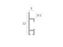 STAS Cliprail Max Picture Hanging Rail White 2m Length