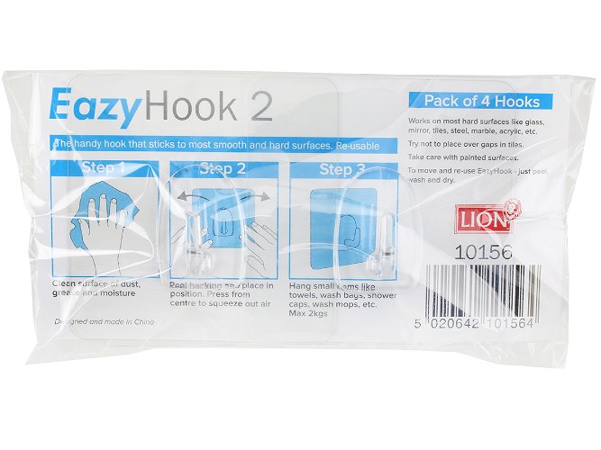 EazyHOOK 2 pack of 4 Hooks