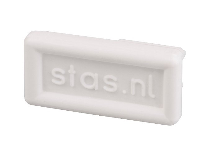 STAS Cliprail Pro End Caps White Pack of 5