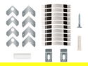 Aluminium Frame Hardware Standard with T Screw Security Fixings 1 pack