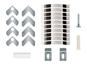 Aluminium Frame Hardware Standard with T Screw Security Fixings 20 pack
