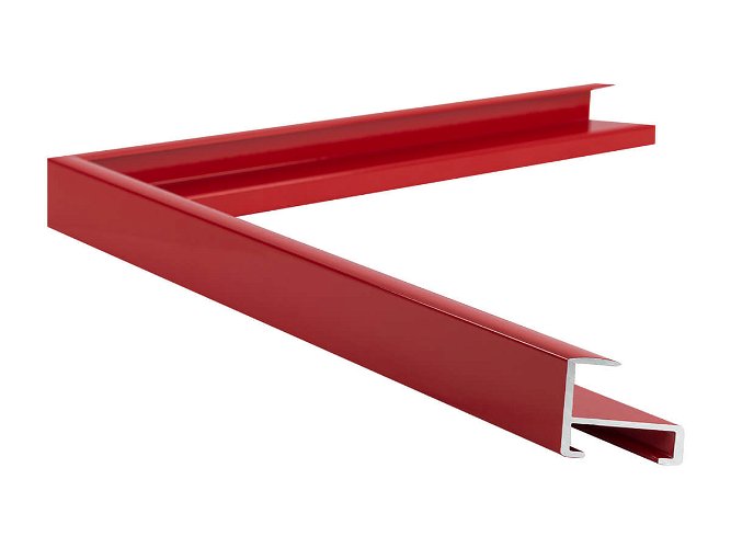 M11 7x21mm Colours Bright Red Gloss Aluminium Frame Moulding
