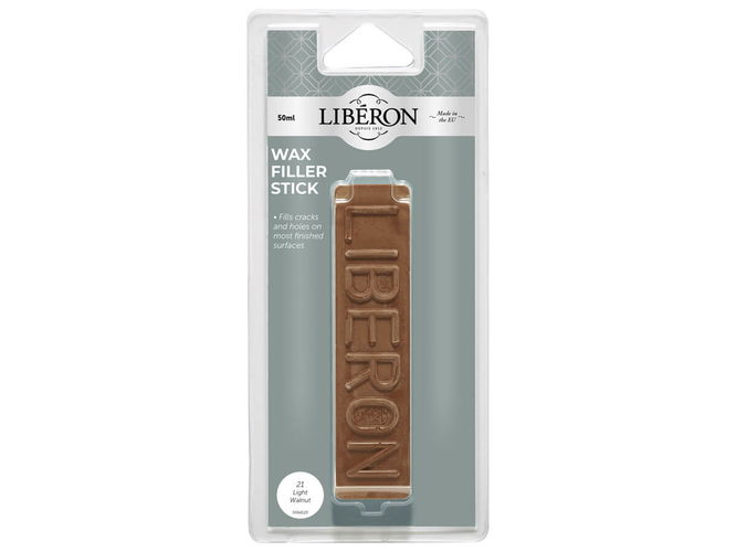 Liberon Wax Filler Sticks 21 Light Walnut 50g