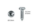 Wood Screws T10 3mm x 9.5mm Pan Torx Zinc Plated pack 500