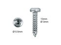 Wood Screws T10 3mm x 13mm Pan Torx Zinc Plated pack 500