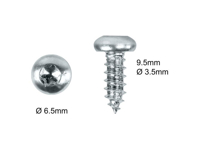 Wood Screws T15 3.5mm x 9.5mm Pan Torx Zinc Plated pack 500