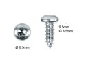 Wood Screws T15 3.5mm x 9.5mm Pan Torx Zinc Plated pack 500