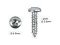 Wood Screws T15 3.5mm x 13mm Pan Torx Zinc Plated pack 500