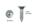 Wood Screws T15 3.5mm x 13mm Countersunk Torx Zinc Plated pack 500