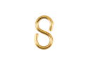 S Hooks Brass 18mm x 14g Pack of 20