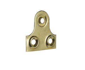 3 Hole Mirror Plates 25mm Brass Plated pack 100