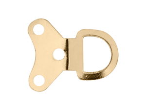 One Piece 3 Hole Plate Ring Brass Plated 100 pack