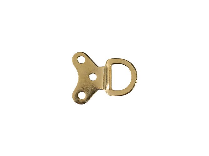 One Piece 3 Hole Plate Ring Brass Plated 100 pack