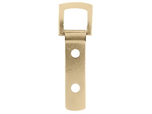 Heavy Duty Strap Hangers 61mm 2 Hole Brass Plated pack 20