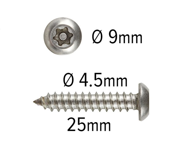 Security Screws 8 x 25mm pack of 50