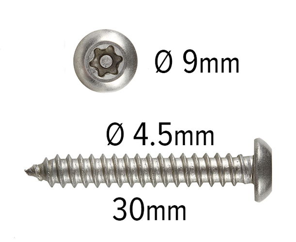 Security Screws 8 x 30mm pack of 50