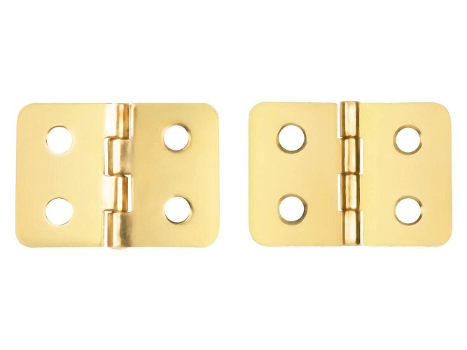 Frame Hinges 25mm x 19mm Brass Plated pack 50