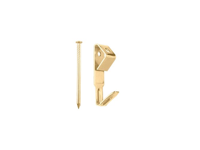 Picture Hooks 1 Pin 23mm Brass pack 1000 with Pins