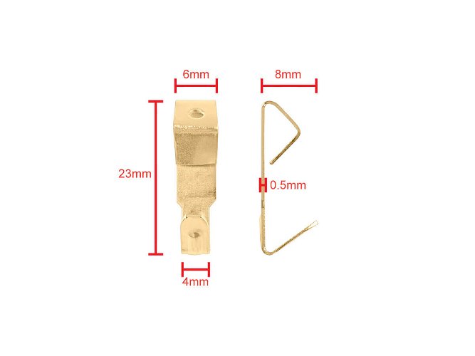Picture Hooks 1 Pin 23mm Brass pack 200 with Pins