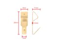 Picture Hooks 1 Pin 26mm Brass pack 200 with Pins