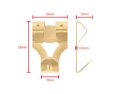 Picture Hooks 2 Pin 28mm Brass pack 100 with Pins