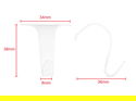 Picture Rail Hook 38mm x 34mm White 10 pack
