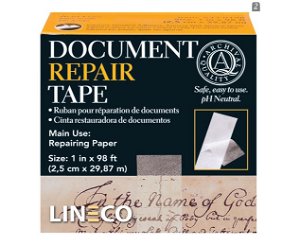 Lineco Document Repair Self Adhesive Tape 25mm x 30m roll