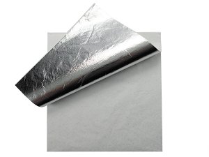 Metal Silver Leaf Loose Book of 25 sheets