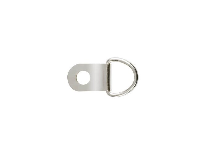 Small 1 Hole D Ring Nickel Plated 100 pack