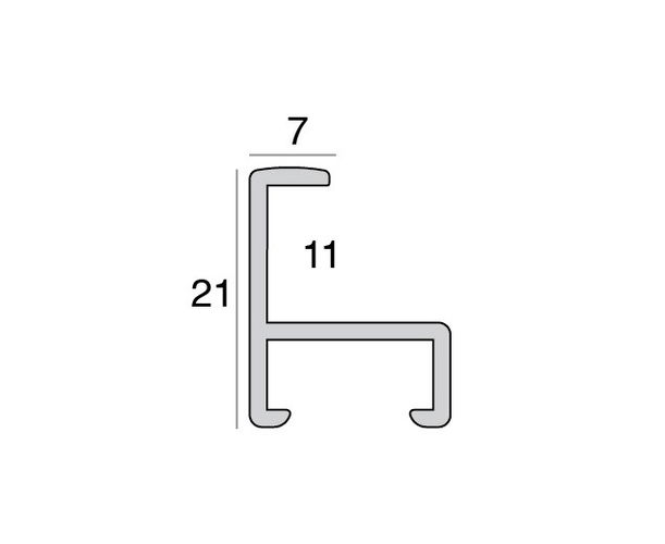 M11 Black Matt Length Aluminium Moulding