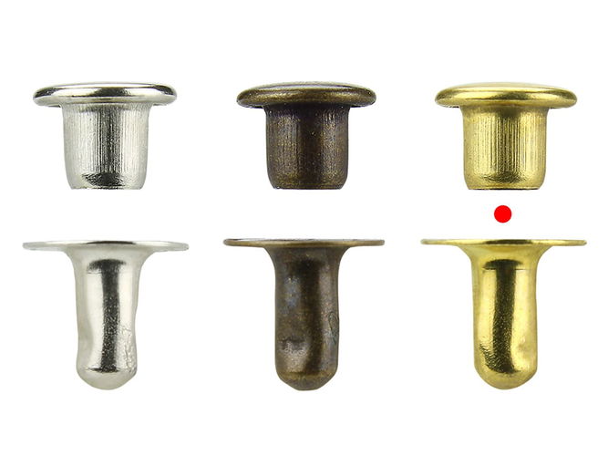 Rivets 2 Part Brass Plated 500 pairs