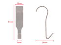 Picture Rail Hook 51mm x 12mm Bronze 20 pack