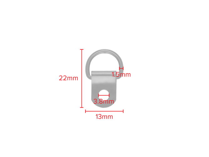 Small 1 Hole D Ring Bronze Plated 1000 pack