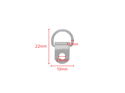 Small 1 Hole D Ring Brass Plated 100 pack