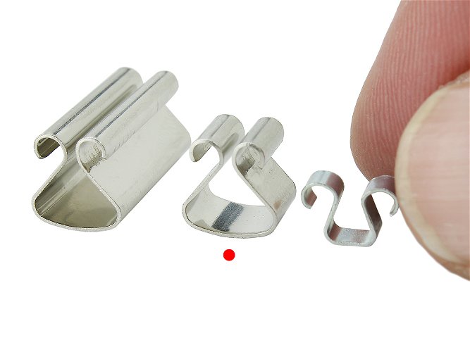 Frameless Clips Acle style 7mm long for 8mm sandwich pack 100