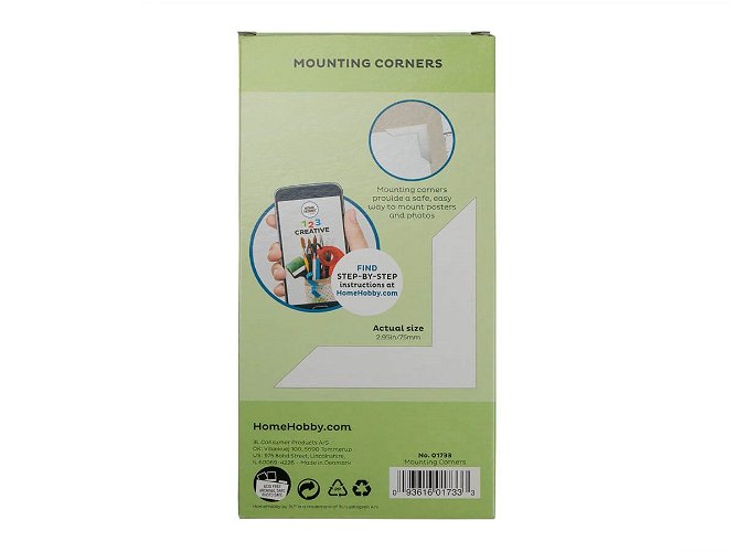 Photo Mounting Corners clear 75mm archival box 100 3L