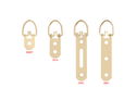 3 Hole Heavy Duty Picture Hanger 92mm Brass Plated pack of 50