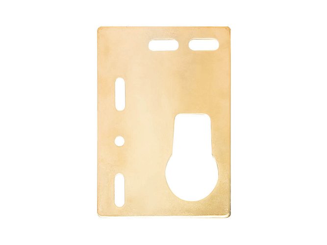 Keyhole Hanger Frame Plates Flat Brass pack 10