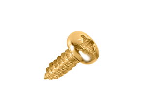 Wood Screws No.8 x 1/2" / 4.2mm x 13mm Pan Pozi Brass Plated pack 1000