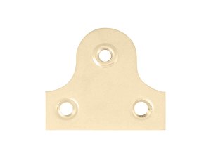 3 Hole Mirror Plates 46mm Brass Plated pack 50