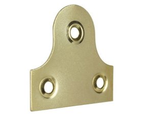 3 Hole Mirror Plates 46mm Brass Plated pack 50