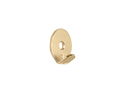 Heavy Duty Wall Hooks 1 Hole Brass Plated pack 20