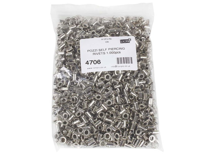 Rivets Self piercing Tubular pack 1000