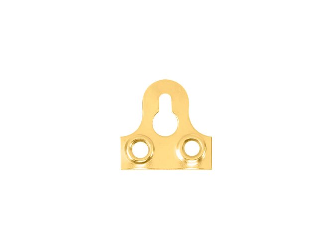 Keyhole Mirror Plates 25mm Solid Brass pack 100