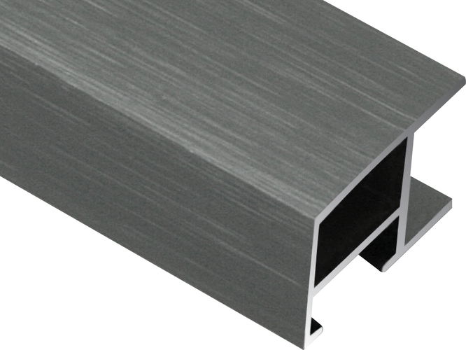 24mm 'Aluminium M59' Contrast Grey Matt Length Frame Moulding