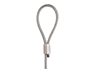 Steel Cable Suspender with Crimped Loop top 2mm dia 1.5m Pack 20