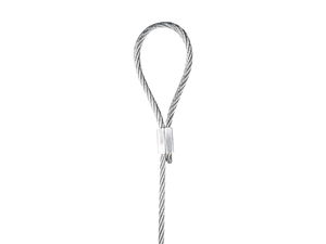 Steel Cable Suspender with Crimped Loop top 2mm dia 1.5m Pack 20