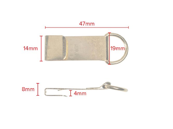 LA FLAT D Ring Picture Hanger Brass Plated Pack of 100