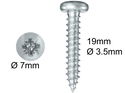 Wood Screws No.6 x 3/4" / 3.5mm x 19mm Pan Pozi Zinc pack 200